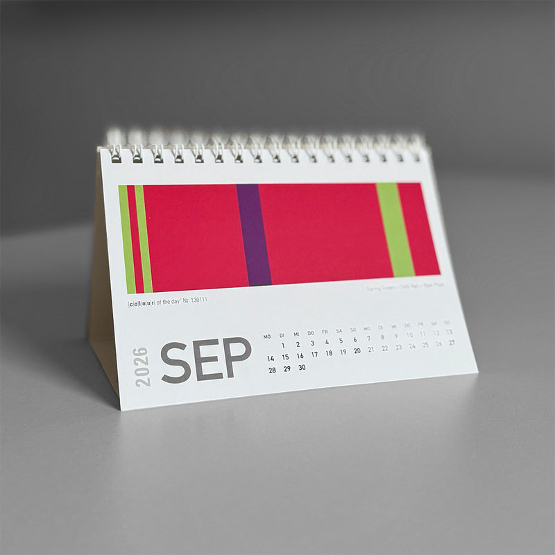 Fröhlicher Tischkalender "Colour Explosion" 2026 | Format DIN A6