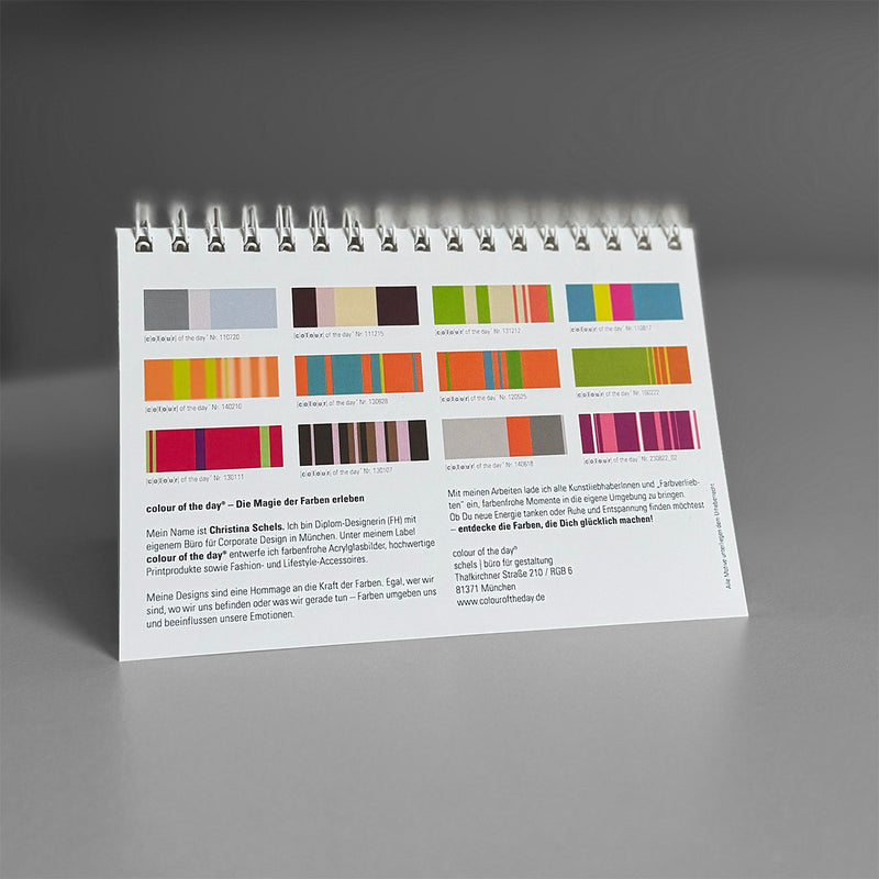 Fröhlicher Tischkalender "Colour Explosion" 2026 | Format DIN A6