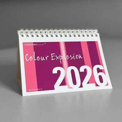 Fröhlicher Tischkalender "Colour Explosion" 2026 | Format DIN A6