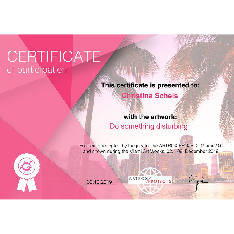 Artwork: "Do something disturbing" – Sonderedition Artbox.Project Miami 2.0 - Acrylglasbild - |c|o|l|o|u|r| of the day®