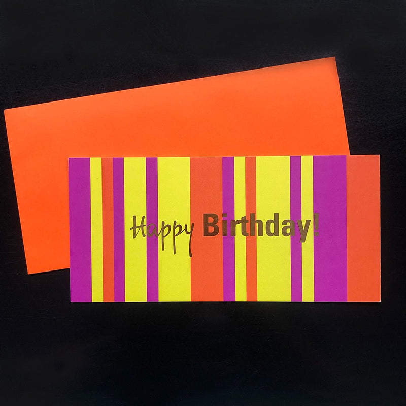Außergewöhnliche Geburtstagskarte | Format DIN lang inkl. Kuvert | Heißfolien veredelt | Design "Happy Birthday" - Geburtstagskarte - |c|o|l|o|u|r| of the day®