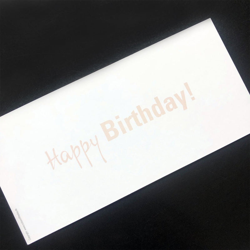 Außergewöhnliche Geburtstagskarte | Format DIN lang inkl. Kuvert | Heißfolien veredelt | Design "Happy Birthday" - Geburtstagskarte - |c|o|l|o|u|r| of the day®