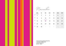 Tischkalender 2027 „Colour Explosion“ | DIN A6 quer | Bunter Designkalender