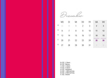Tischkalender 2027 „Colour Explosion“ | DIN A6 quer | Bunter Designkalender