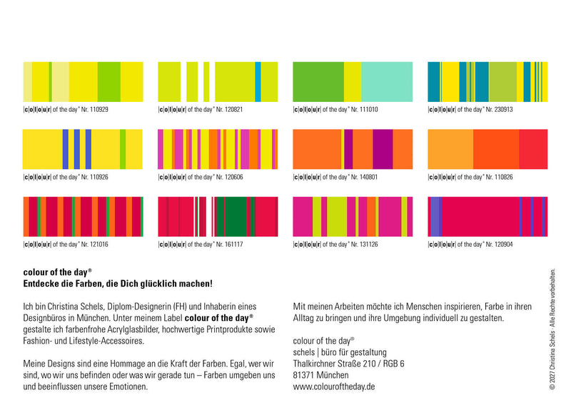 Tischkalender 2027 „Colour Explosion“ | DIN A6 quer | Bunter Designkalender