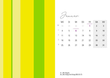 Tischkalender 2027 „Colour Explosion“ | DIN A6 quer | Bunter Designkalender