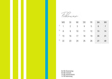 Tischkalender 2027 „Colour Explosion“ | DIN A6 quer | Bunter Designkalender