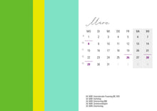 Tischkalender 2027 „Colour Explosion“ | DIN A6 quer | Bunter Designkalender