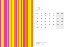 Tischkalender 2027 „Colour Explosion“ | DIN A6 quer | Bunter Designkalender