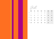 Tischkalender 2027 „Colour Explosion“ | DIN A6 quer | Bunter Designkalender