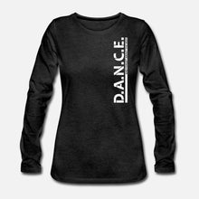 Damen Langarm - Shirt: "D.A.N.C.E." – 9 Farben zur Auswahl - Bekleidung - |c|o|l|o|u|r| of the day®