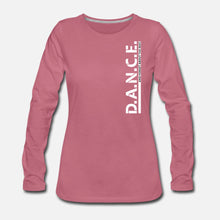 Damen Langarm - Shirt: "D.A.N.C.E." – 9 Farben zur Auswahl - Bekleidung - |c|o|l|o|u|r| of the day®