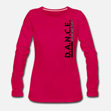 Damen Langarm - Shirt: "D.A.N.C.E." – 9 Farben zur Auswahl - Bekleidung - |c|o|l|o|u|r| of the day®