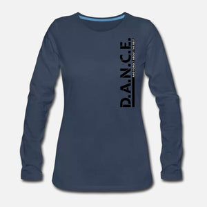 Damen Langarm - Shirt: "D.A.N.C.E." – 9 Farben zur Auswahl - Bekleidung - |c|o|l|o|u|r| of the day®