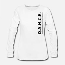 Damen Langarm - Shirt: "D.A.N.C.E." – 9 Farben zur Auswahl - Bekleidung - |c|o|l|o|u|r| of the day®