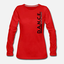 Damen Langarm - Shirt: "D.A.N.C.E." – 9 Farben zur Auswahl - Bekleidung - |c|o|l|o|u|r| of the day®