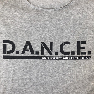 Damen Vintage T - Shirt: "D.A.N.C.E." – Cool Grey / Multicolor - Bekleidung - |c|o|l|o|u|r| of the day®