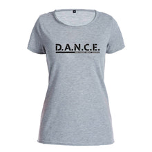 Damen Vintage T - Shirt: "D.A.N.C.E." – Cool Grey / Multicolor - Bekleidung - |c|o|l|o|u|r| of the day®