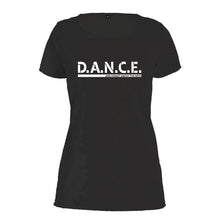 Damen Vintage T - Shirt: "D.A.N.C.E." – Deep Black / Multicolor - Bekleidung - |c|o|l|o|u|r| of the day®