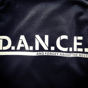 Damen Vintage T - Shirt: "D.A.N.C.E." – Deep Black / Multicolor - Bekleidung - |c|o|l|o|u|r| of the day®