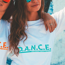 Damen Vintage T - Shirt: "D.A.N.C.E." – Innocent White / Multicolor - Bekleidung - |c|o|l|o|u|r| of the day®