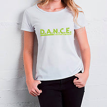 Damen Vintage T - Shirt: "D.A.N.C.E." – Innocent White / Multicolor - Bekleidung - |c|o|l|o|u|r| of the day®