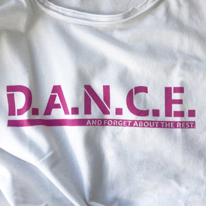 Damen Vintage T - Shirt: "D.A.N.C.E." – Innocent White / Multicolor - Bekleidung - |c|o|l|o|u|r| of the day®