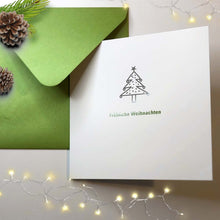 Design - Weihnachtskarte "Tanne" mit schimmerndem Kuvert | 4 - seitig - Weihnachtskarte - |c|o|l|o|u|r| of the day®