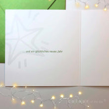 Design - Weihnachtskarte "Tanne" mit schimmerndem Kuvert | 4 - seitig - Weihnachtskarte - |c|o|l|o|u|r| of the day®