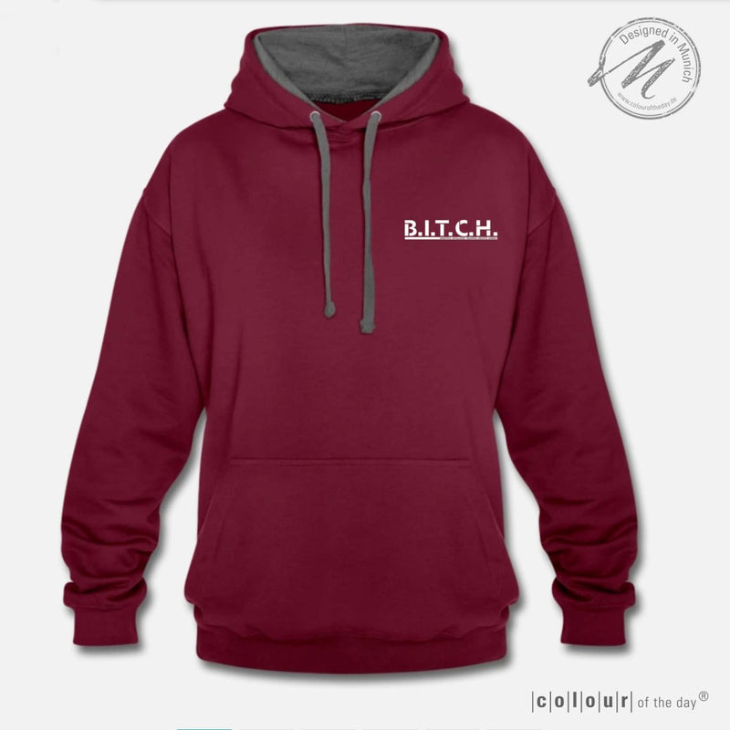 Frecher Kontrast - Hoodie "B.I.T.C.H." – 9 Farben zur Auswahl – (Unisex) - Bekleidung - |c|o|l|o|u|r| of the day®