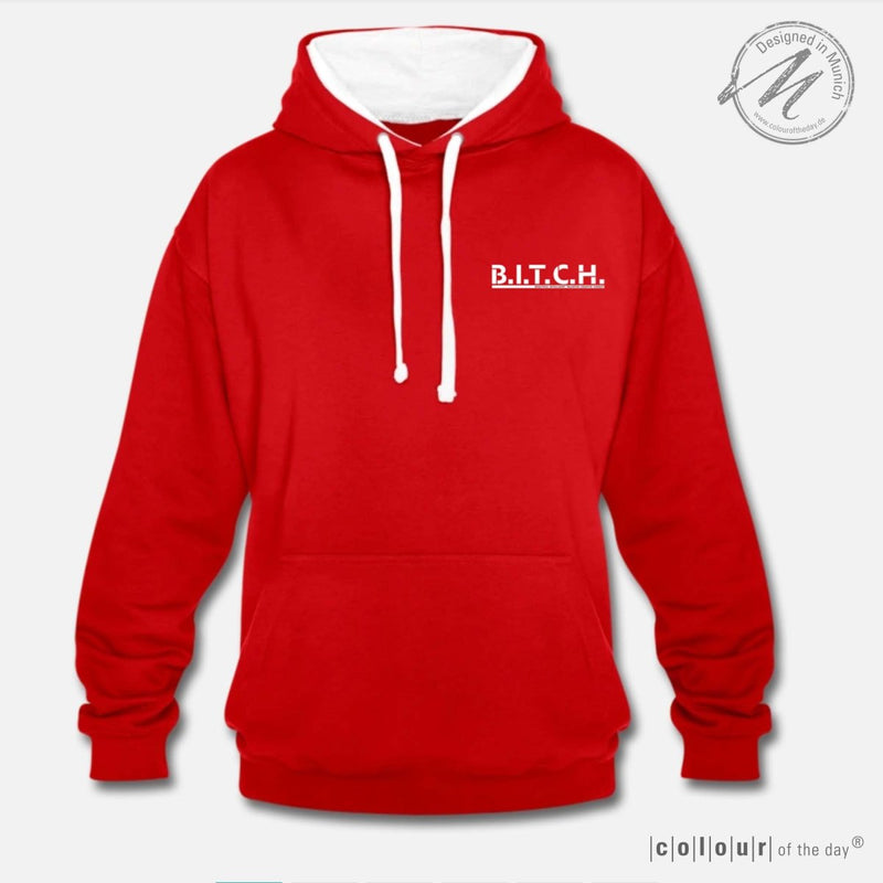 Frecher Kontrast - Hoodie "B.I.T.C.H." – 9 Farben zur Auswahl – (Unisex) - Bekleidung - |c|o|l|o|u|r| of the day®