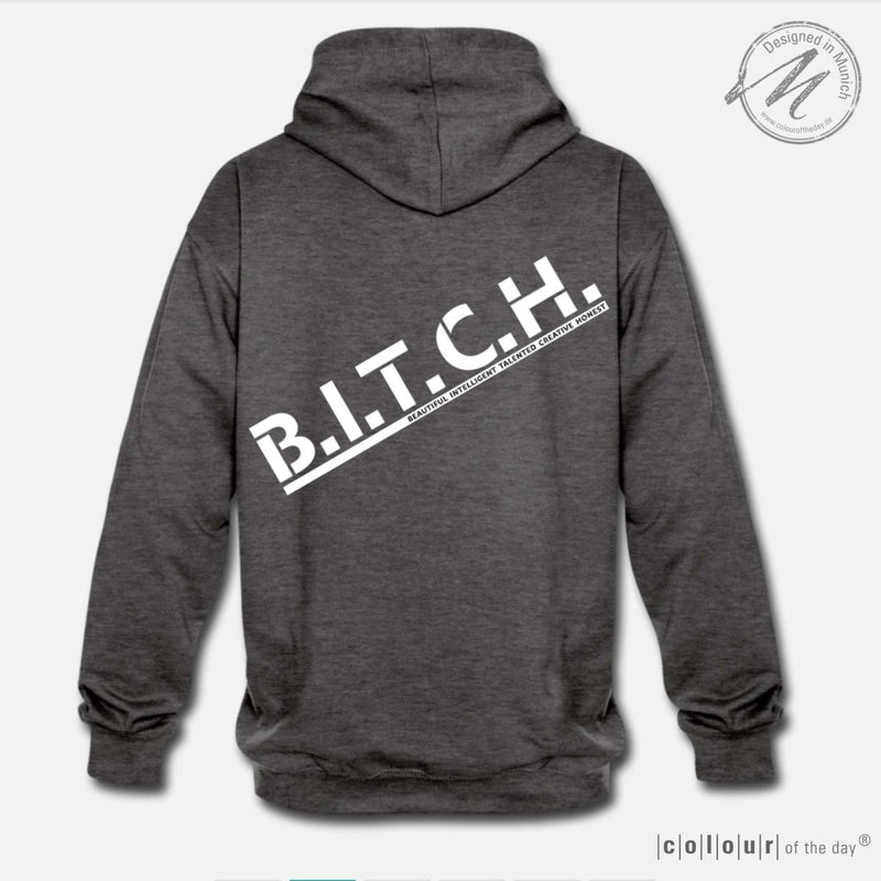 Frecher Kontrast - Hoodie "B.I.T.C.H." – 9 Farben zur Auswahl – (Unisex) - Bekleidung - |c|o|l|o|u|r| of the day®