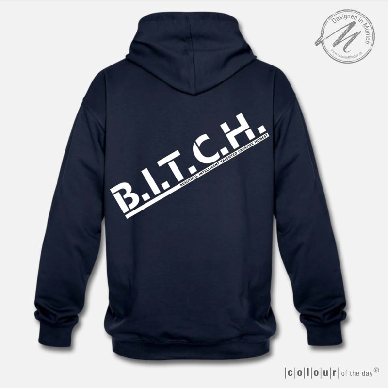 Frecher Kontrast - Hoodie "B.I.T.C.H." – 9 Farben zur Auswahl – (Unisex) - Bekleidung - |c|o|l|o|u|r| of the day®