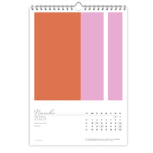 Fröhlicher Kunstkalender 2025, WallArt – Shades of Orange – DIN A2 - Kalender - |c|o|l|o|u|r| of the day®