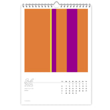 Fröhlicher Kunstkalender 2025, WallArt – Shades of Orange – DIN A2 - Kalender - |c|o|l|o|u|r| of the day®