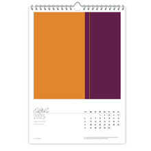 Fröhlicher Kunstkalender 2025, WallArt – Shades of Orange – DIN A2 - Kalender - |c|o|l|o|u|r| of the day®