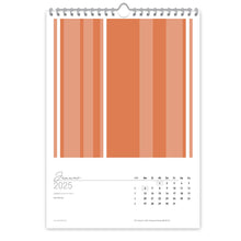 Fröhlicher Kunstkalender 2025, WallArt – Shades of Orange – DIN A2 - Kalender - |c|o|l|o|u|r| of the day®