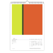 Fröhlicher Kunstkalender 2025, WallArt – Shades of Orange – DIN A2 - Kalender - |c|o|l|o|u|r| of the day®