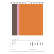 Fröhlicher Kunstkalender 2025, WallArt – Shades of Orange – DIN A2 - Kalender - |c|o|l|o|u|r| of the day®