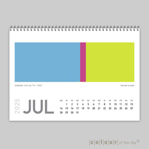 Fröhlicher Tischkalender "Colour Explosion" 2025 | Format DIN A6 - Kalender - |c|o|l|o|u|r| of the day®