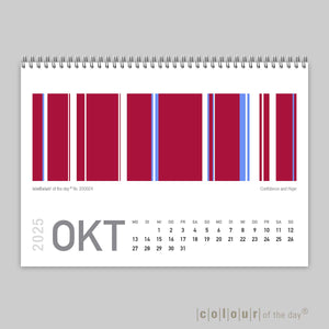 Fröhlicher Tischkalender "Colour Explosion" 2025 | Format DIN A6 - Kalender - |c|o|l|o|u|r| of the day®