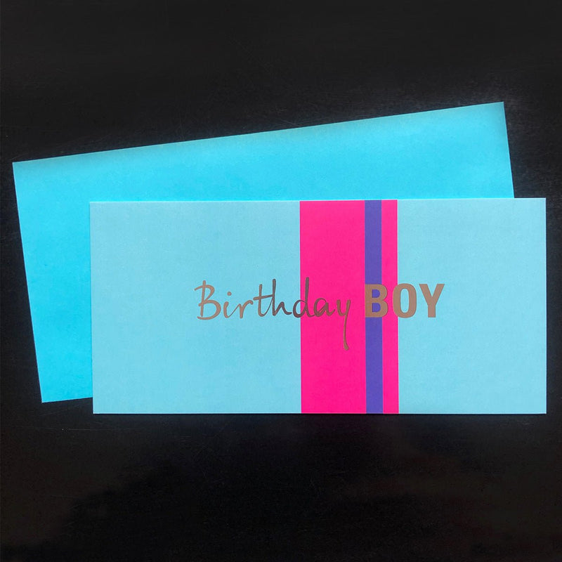 Geburtstagskarte mit Kuvert "Birthday BOY" - Geburtstagskarte - |c|o|l|o|u|r| of the day®