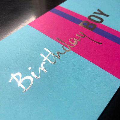 Geburtstagskarte mit Kuvert "Birthday BOY" - Geburtstagskarte - |c|o|l|o|u|r| of the day®
