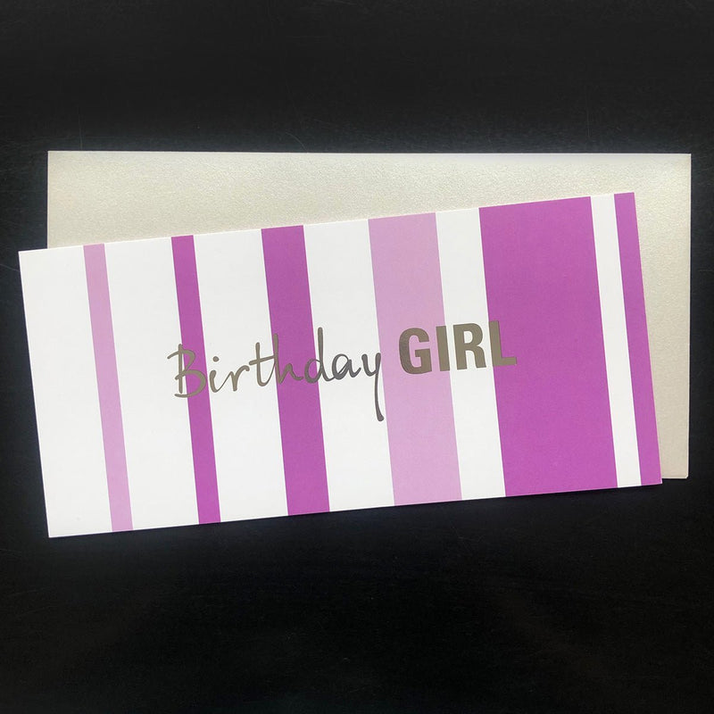 Geburtstagskarte mit Kuvert "Birthday GIRL" - Geburtstagskarte - |c|o|l|o|u|r| of the day®