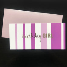 Geburtstagskarte mit Kuvert "Birthday GIRL" - Geburtstagskarte - |c|o|l|o|u|r| of the day®