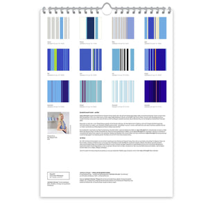 Großformatiger, moderner Kunstkalender 2025 | Format DIN A2 | Blue Dreams - Kalender - |c|o|l|o|u|r| of the day®