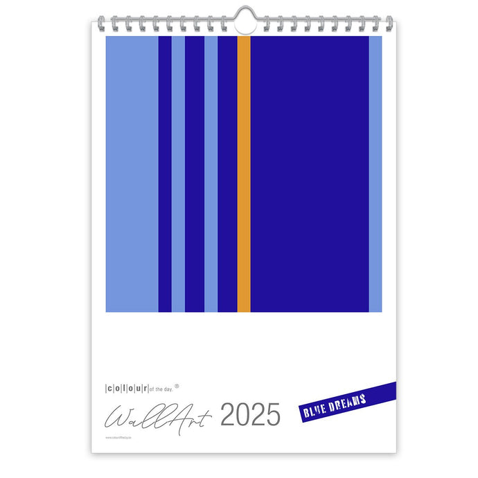 Großformatiger, moderner Kunstkalender 2025 | Format DIN A2 | Blue Dreams - Kalender - |c|o|l|o|u|r| of the day®