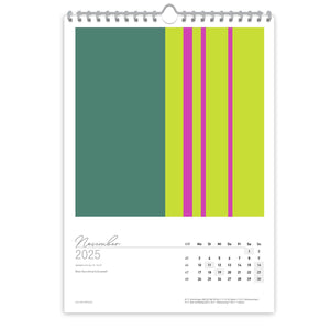 Großformatiger, moderner Kunstkalender 2025 | Format DIN A2 | Green Serenity - Kalender - |c|o|l|o|u|r| of the day®