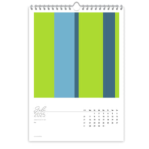 Großformatiger, moderner Kunstkalender 2025 | Format DIN A2 | Green Serenity - Kalender - |c|o|l|o|u|r| of the day®