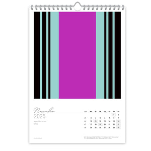 Großformatiger, moderner Kunstkalender 2025 | Format DIN A2 | Pink Edition - Kalender - |c|o|l|o|u|r| of the day®